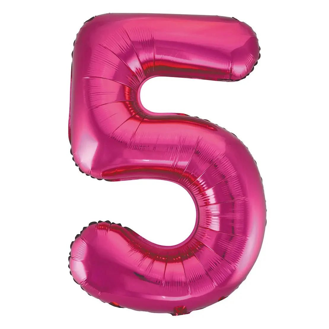 Hot Pink Number "5" Giant Numeral Foil Balloon 86cm (34") - NextParty