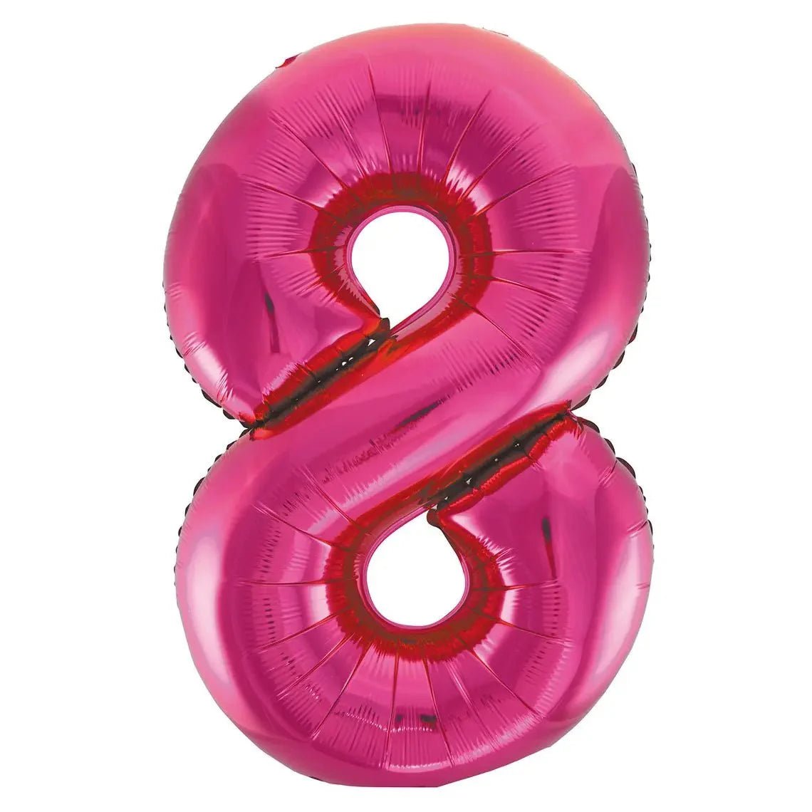 Hot Pink Number "8" Giant Numeral Foil Balloon 86cm (34") - NextParty