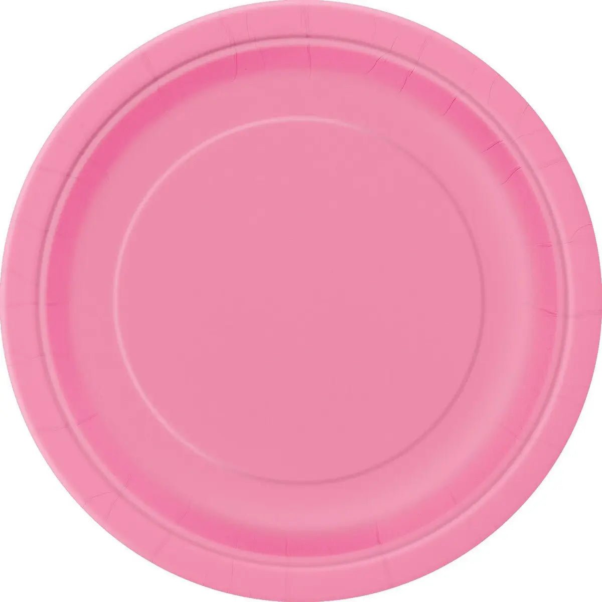 Hot Pink Small Round Paper Plates 18cm (7") 8pk Solid Colour - NextParty