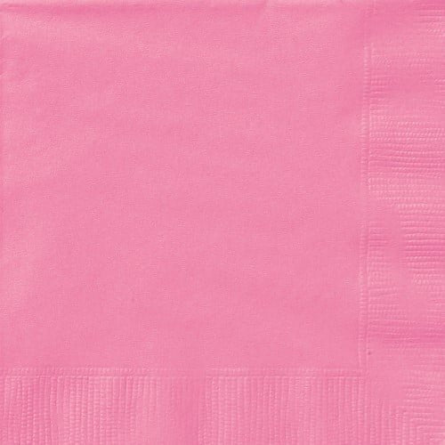 Hot Pink Solid Colour Beverage Napkins 20pk Serviettes - NextParty