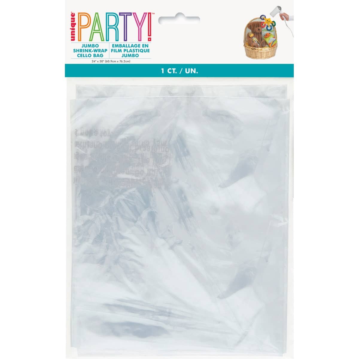 Jumbo Shrink Wrap Cello Bag 76CM (30") 1pk - NextParty