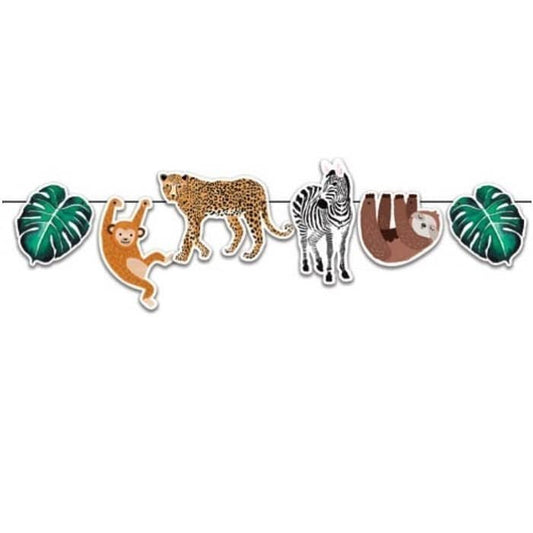 Jungle Animals Bunting Flags 2M 6pk - NextParty