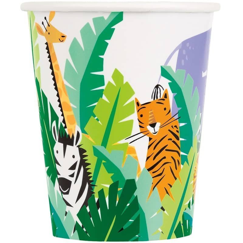 Jungle Animals Safari Paper Cups 8pk - NextParty