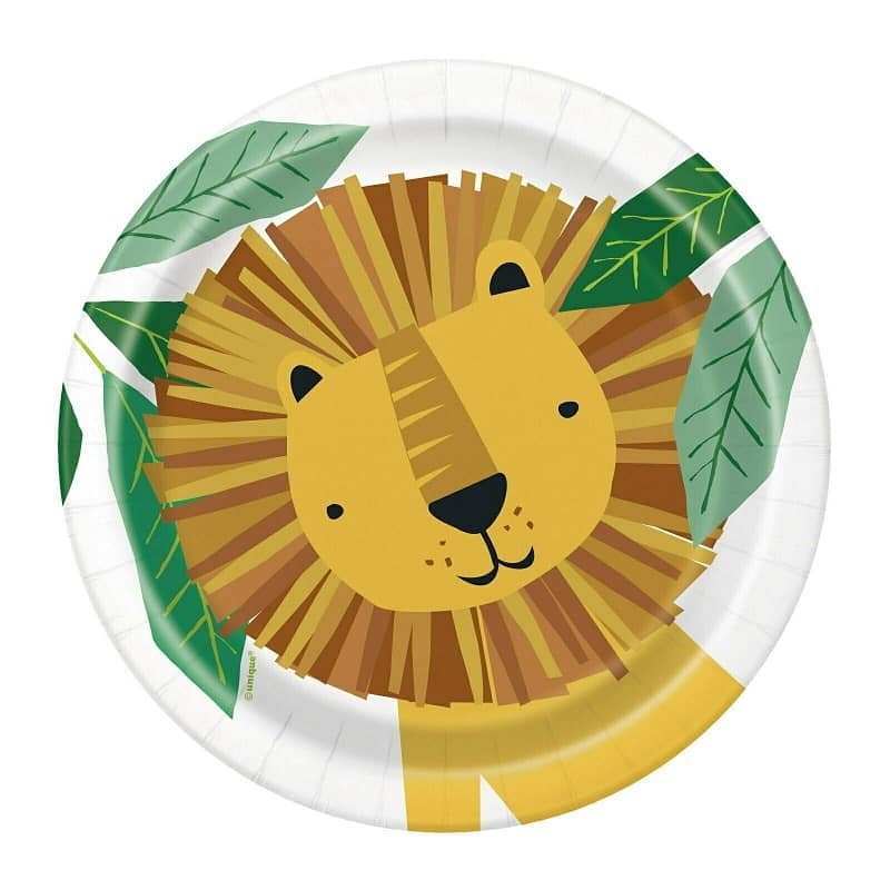 Jungle Animals Small Paper Plates 18cm (7") 8pk - NextParty