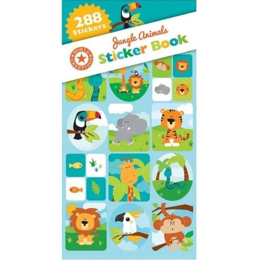 Jungle Animals Sticker Book 288pk (12 Sheets) Party Favours - NextParty