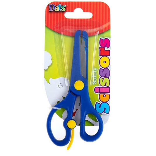 Kids Safety Scissors 14CM Blue Plastic Blunt Tip - NextParty