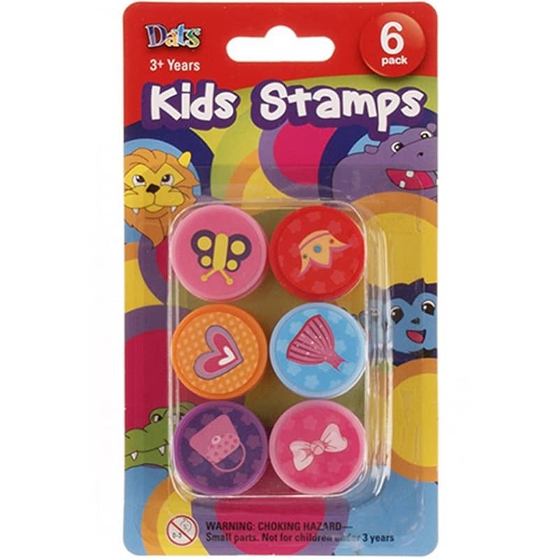 Kids Stamps 6pk Girls Toys Art Craft Party Favours - NextParty