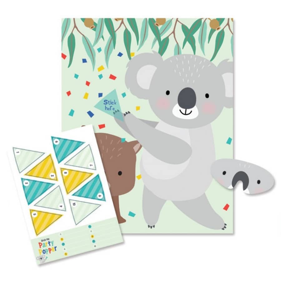 Koala Party Game - Pin The Party Popper On The Koala - NextParty