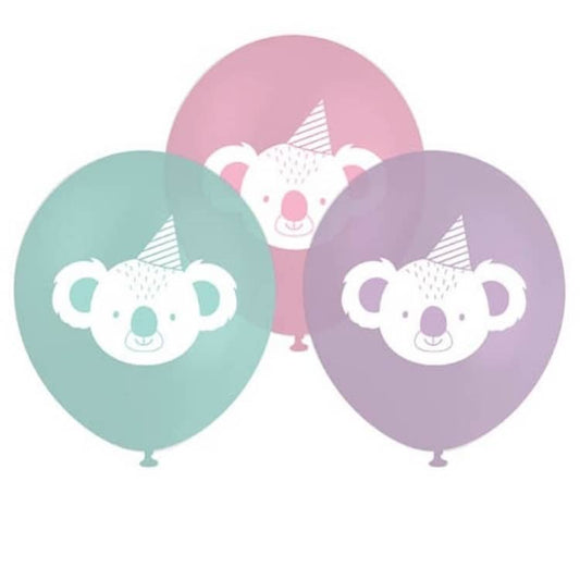 Koala Themed Latex Balloons 30cm (12") 10pk Australia Day - NextParty