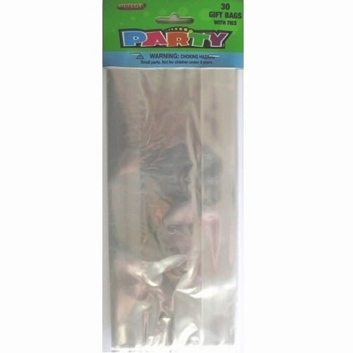 Large Cello Bags 28cm x 13cm 30pk Clear Cellophane - NextParty