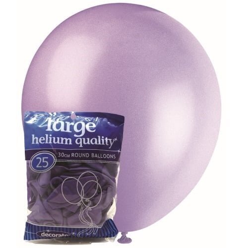 Lavender Solid Colour Latex Balloons 30cm (12") 25pk - NextParty