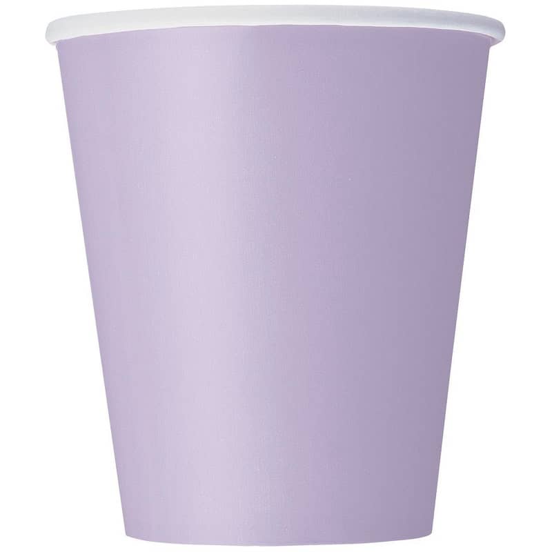 Lavender Solid Colour Paper Cups 8pk - NextParty