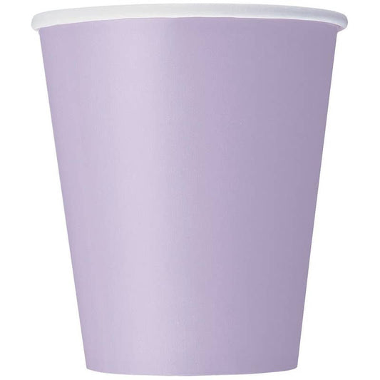 Lavender Solid Colour Paper Cups 8pk - NextParty