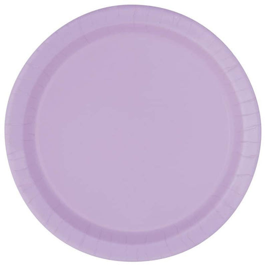 Lavender Solid Colour Small Paper Plates 18CM (7") 20pk - NextParty