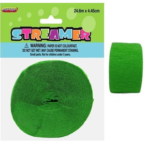 Lime Green Crepe Streamer 24M Party Decorations - NextParty