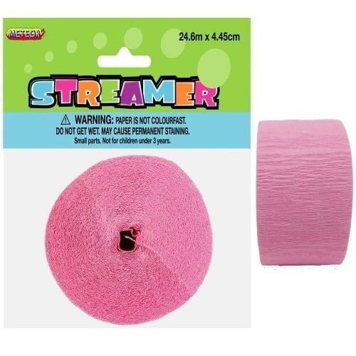 Lovely Pink Crepe Streamer 24M Party Decorations - NextParty