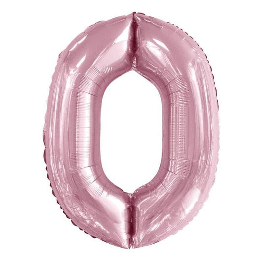 Lovely Pink Number "0" Giant Numeral Foil Balloon 86CM (34") - NextParty