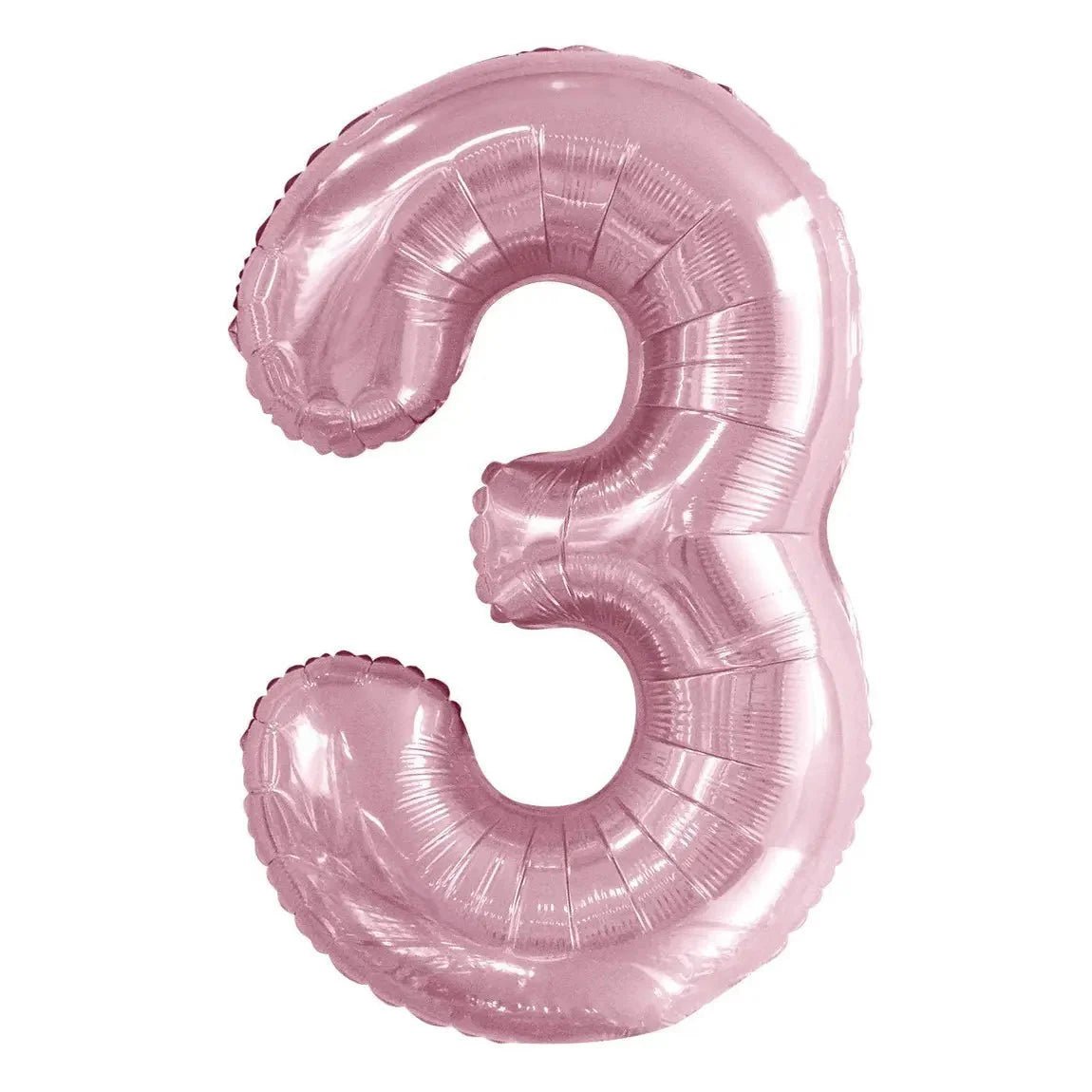 Lovely Pink Number "3" Giant Numeral Foil Balloon 86CM (34") - NextParty