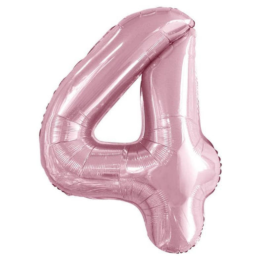 Lovely Pink Number "4" Giant Numeral Foil Balloon 86CM (34") - NextParty