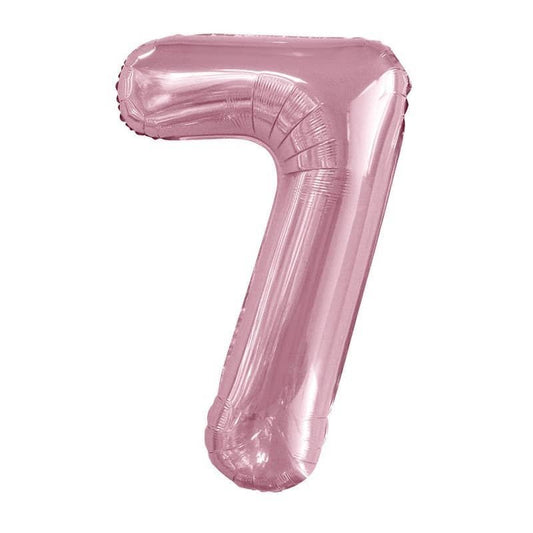 Lovely Pink Number "7" Giant Numeral Foil Balloon 86CM (34") - NextParty