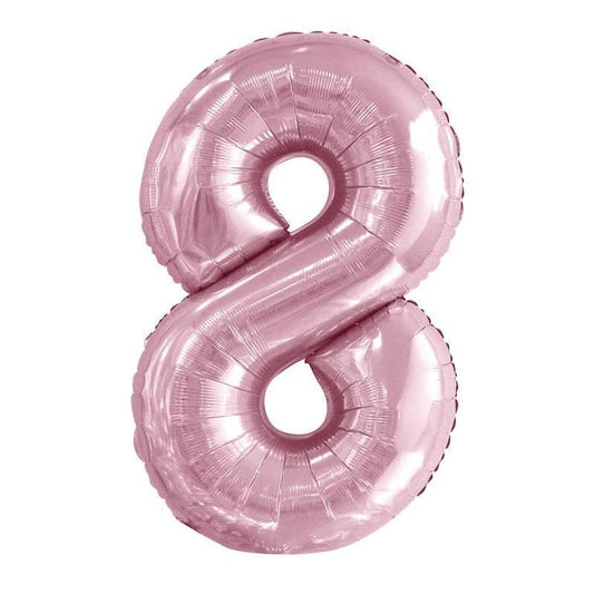 Lovely Pink Number "8" Giant Numeral Foil Balloon 86CM (34") - NextParty