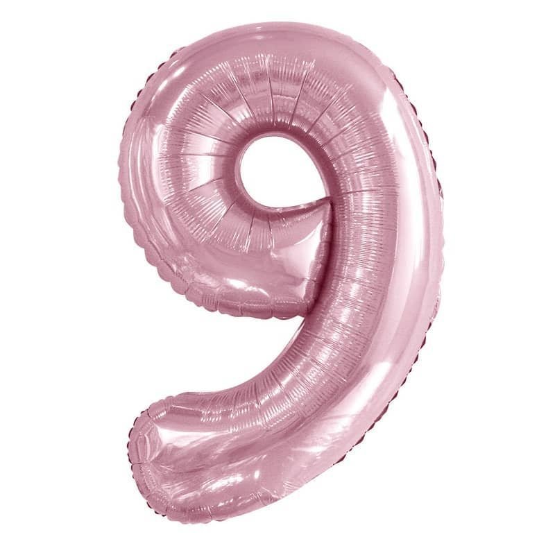 Lovely Pink Number "9" Giant Numeral Foil Balloon 86CM (34") - NextParty