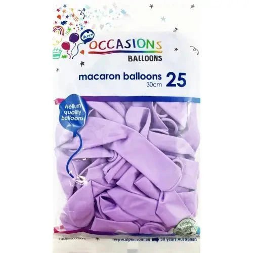 Macaron Lavender Latex Balloons 30cm (12") 25pk - NextParty