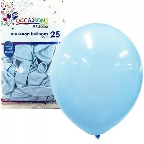 Macaron Light Blue Latex Balloons 30cm (12") 25pk - NextParty