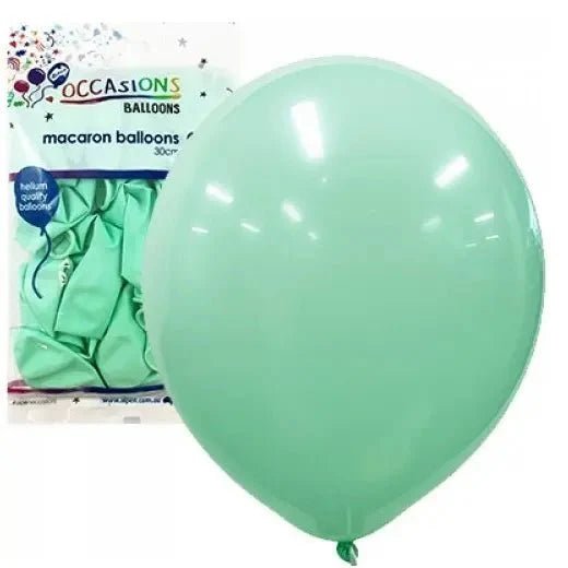 Macaron Light Green Latex Balloons 30cm (12") 25pk - NextParty