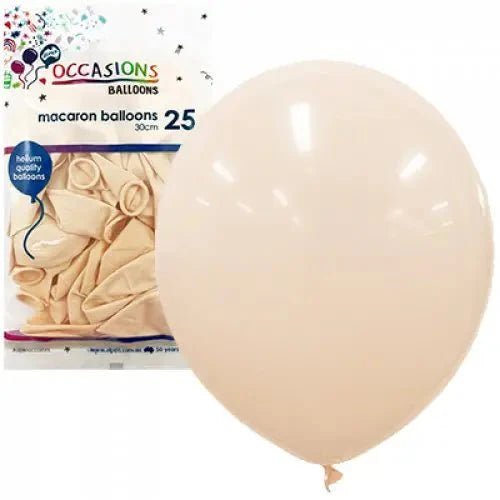 Macaron Peach Latex Balloons 30cm (12") 25pk - NextParty