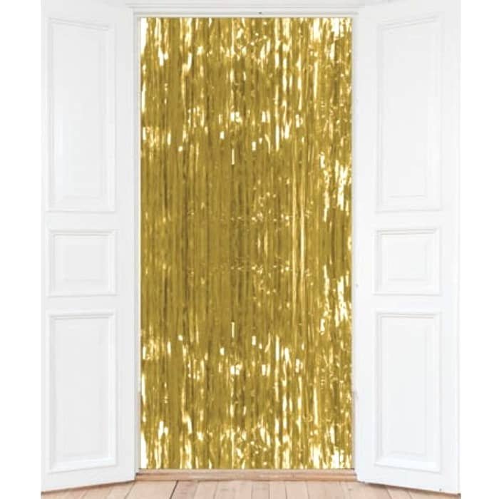 Metallic Gold Foil Curtain 2M x 90CM Backdrop - NextParty