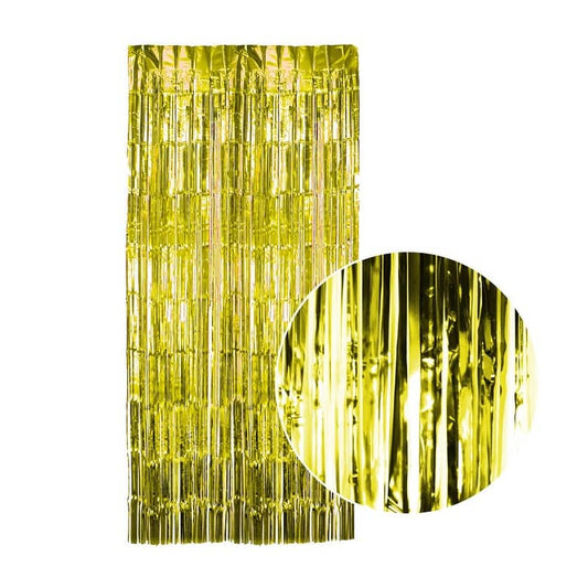 Metallic Gold Foil Curtain 2M x 90CM Backdrop - NextParty