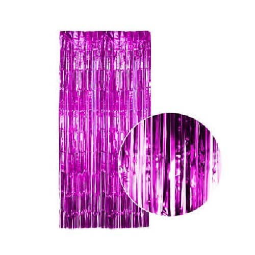 Metallic Hot Pink Foil Curtain 2M x 1M Backdrop - NextParty