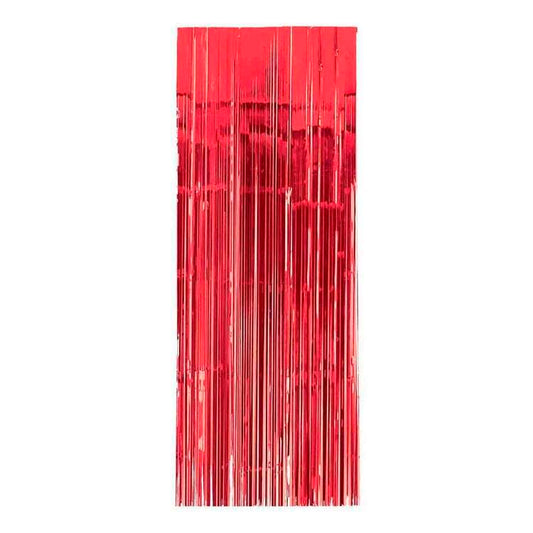 Metallic Red Foil Curtain 2M x 1M Backdrop - NextParty