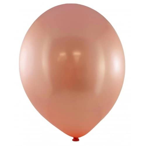 Metallic Rose Gold Latex Balloons 30cm (12") 25pk - NextParty