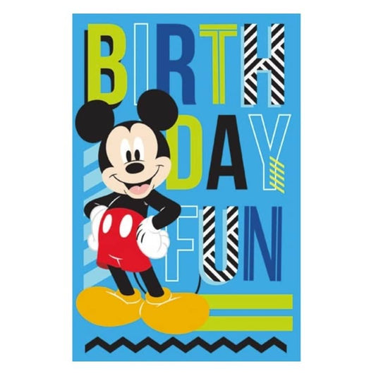 Mickey Mouse Birthday Card 11.5cm x 18cm With Blue Envelope - NextParty