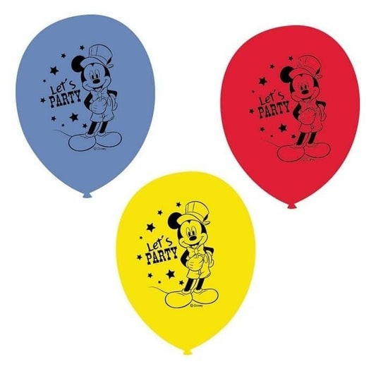 Mickey Mouse Latex Balloons 30cm (12") 6pk - NextParty