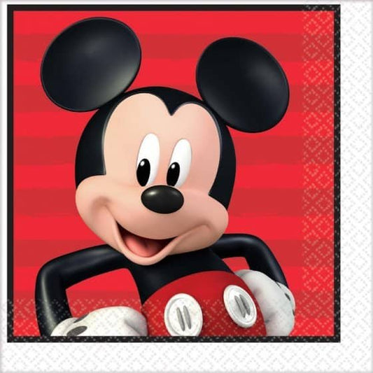 Mickey Mouse On The Go Lunch Napkins 16pk - NextParty