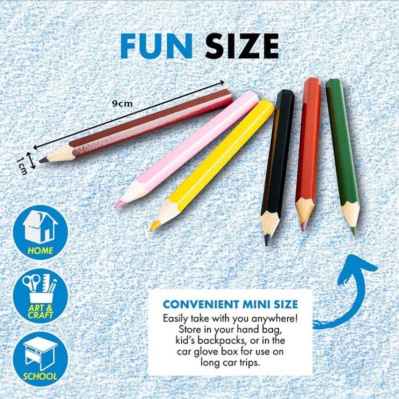 Mini Colour Pencils 12pk Assorted Colours - NextParty