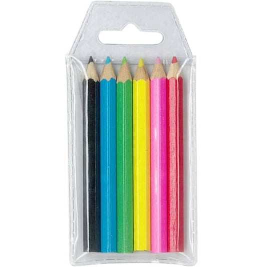 Mini Colour Pencils 6pk Assorted Colours - NextParty