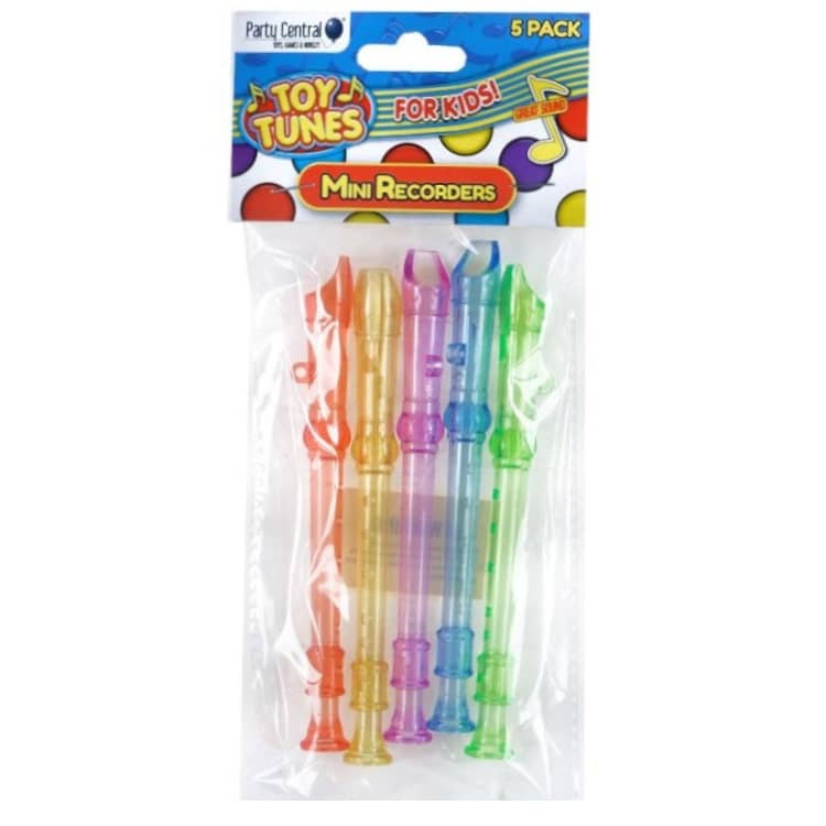 Mini Musical Recorders 13.5cm 5pk Party Favours - NextParty