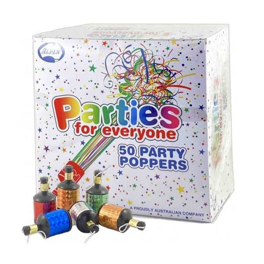 Mini Party Poppers 50pk Party Celebration - NextParty