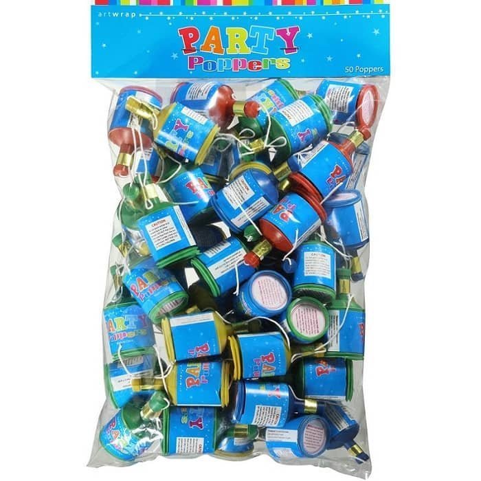 Mini Party Poppers 50pk Party Celebration - NextParty