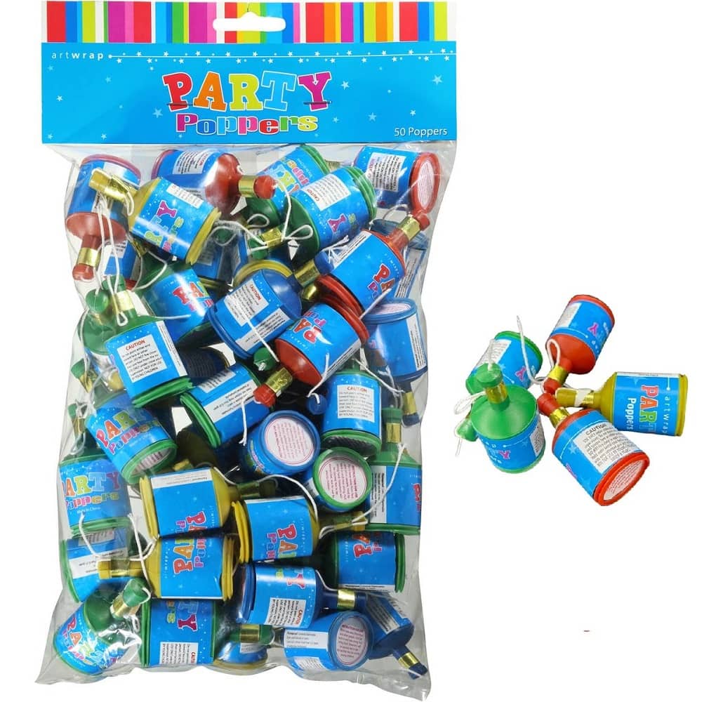 Mini Party Poppers 50pk Party Celebration - NextParty