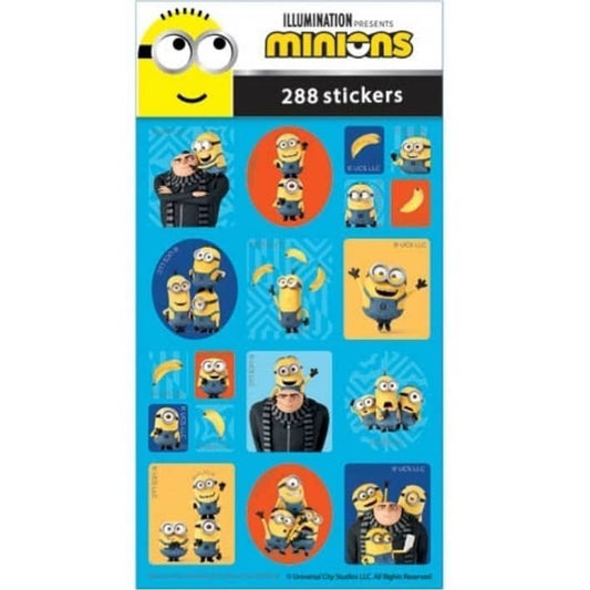 Minions And Guru Sticker Book 288pk (12 Sheets) Party Favour - NextParty