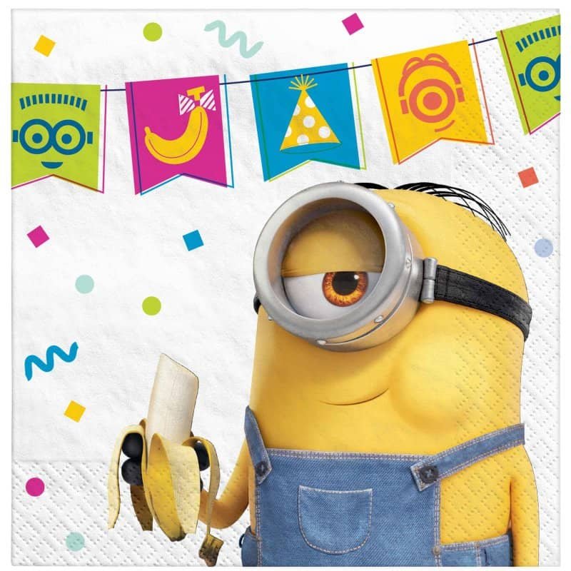 Minions Beverage Napkins 16pk Small Serviettes - NextParty