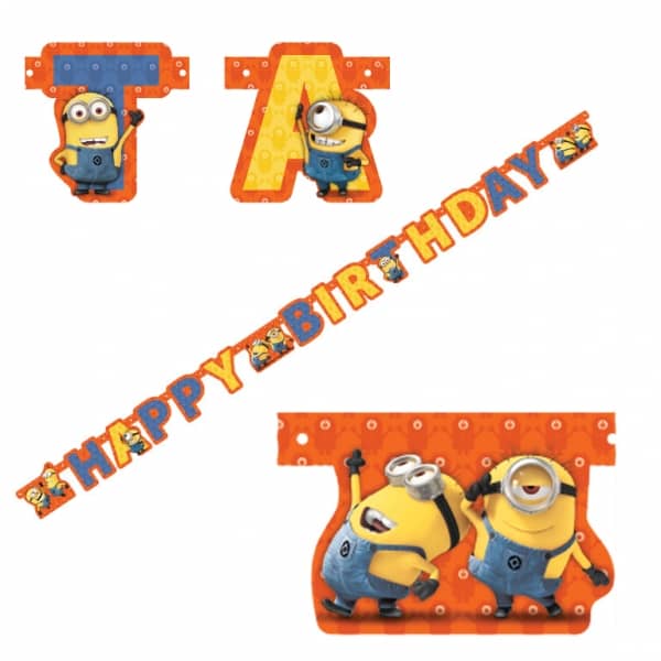 Minions Illustrated Letter Banner 1.8m - NextParty