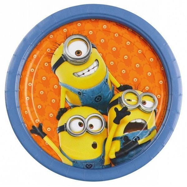 Minions Large Paper Plates 23cm (9") 8pk Tableware - NextParty