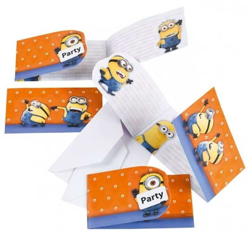 Minions Party Invitations 6pk With Envelopes - NextParty