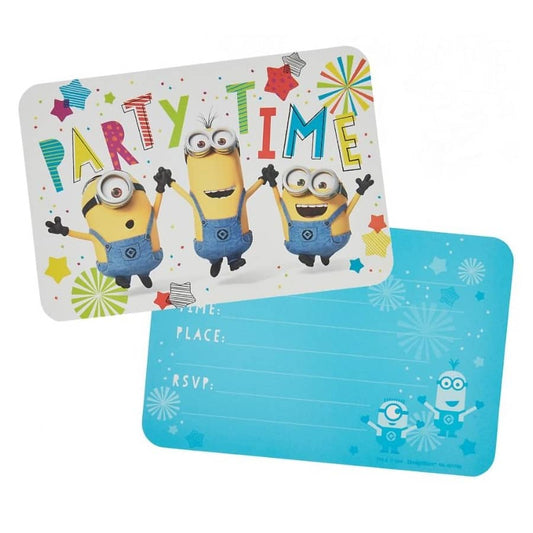 Minions Party Invitations 8pk With Envelopes - NextParty